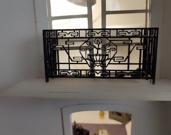 Balkon en Psy "Art Deco" vangrail - 1:12 miniatuur poppenhuis
