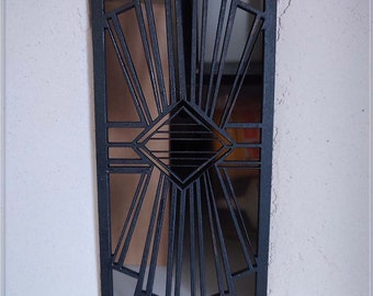 Grille porte "façon ferronnerie - Art déco"