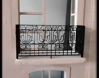 Balkon en balustrade "Art Deco" - poppenhuis miniatuur 1:12