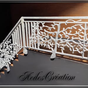 Original stair railing &quot;ironwork style - wrought iron&quot; - Miniature Dollhouse Collection 1:12