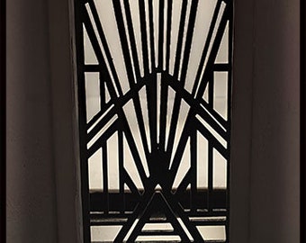 Grille porte "façon ferronnerie - Art déco"