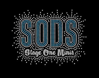 SODS - Stage One Minis Rhinestone Vinyl Transfer