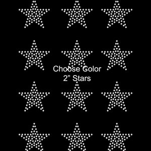 May include: Twelve 2-inch white rhinestone stars. Choose Color 2" Stars.