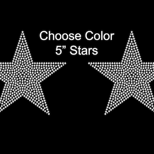 May include: Two 5 inch white rhinestone stars. Choose Color 5" Stars.