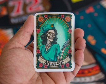 Nurse Tarot Card Sticker - Nursing Sticker Nurse Sticker