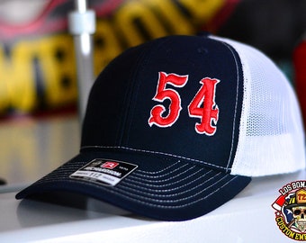 Fire Fighter Station Number Leather Hat 