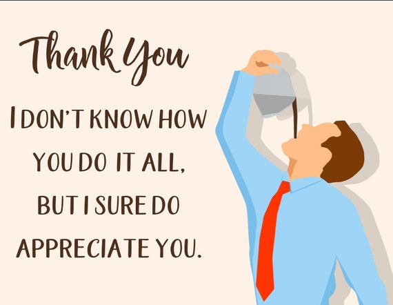Thank You I Appreciate You / FREE SHIPPING / Funny Greeting - Etsy