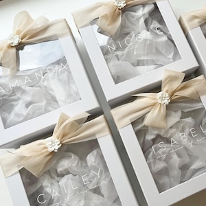 Personalized Bridesmaid Proposal Box: Luxury Empty Gift Box with Ribbon