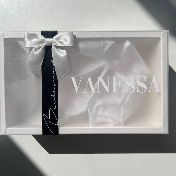 Personalized Empty Gift Boxes For Bridesmaid Proposal , Custom Bridal Party Gift Boxes