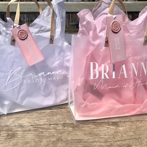 Personalized Bridesmaid Gift Bags, Bridesmaid Proposal Gift Bags, Bachelorette Party Favor Bags