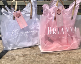 Personalized Bridesmaid Gift Bags, Bridesmaid Proposal Gift Bags, Bachelorette Party Favor Bags