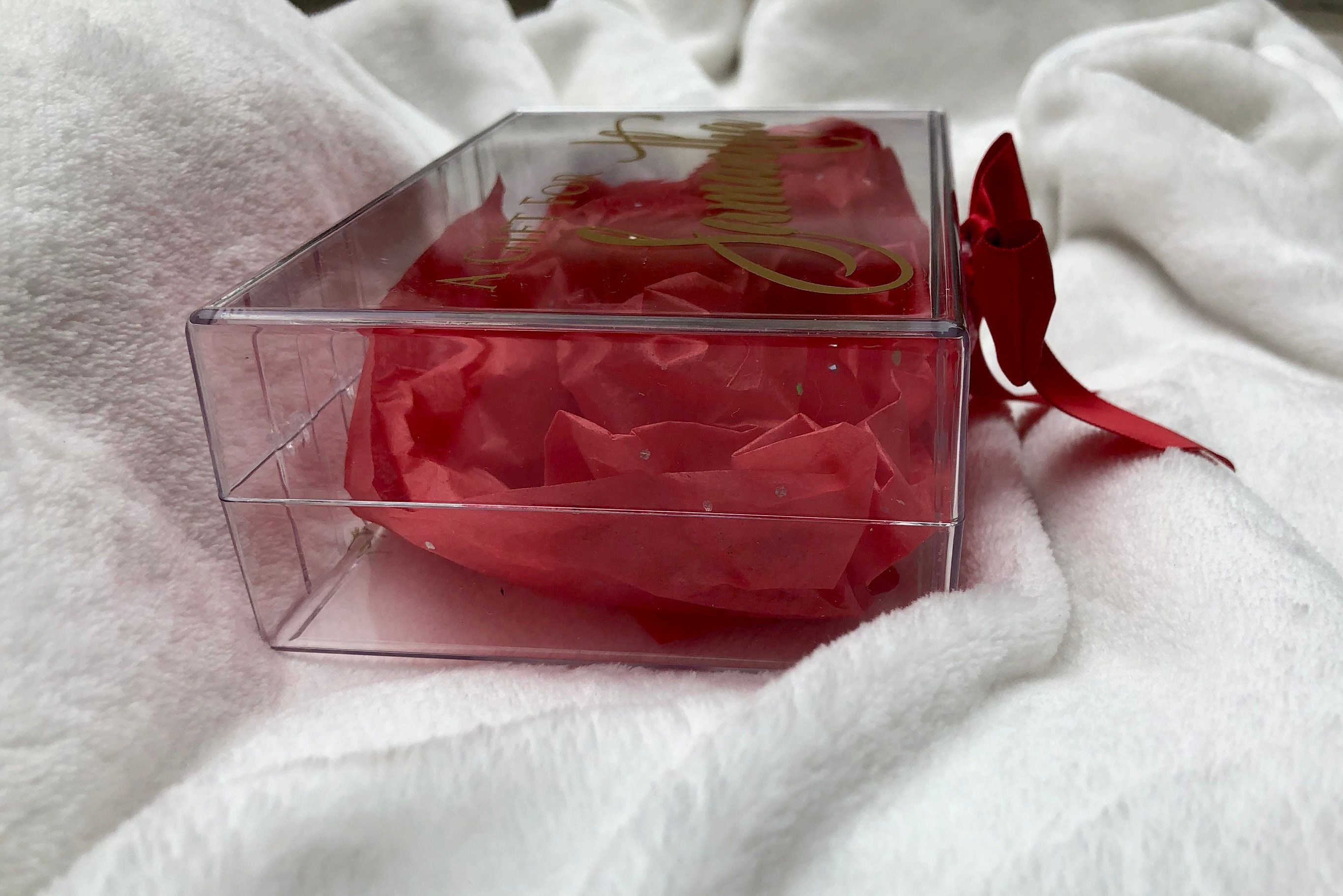 Personalized Acrylic Christmas Gift Box Clear Gift Box for Etsy