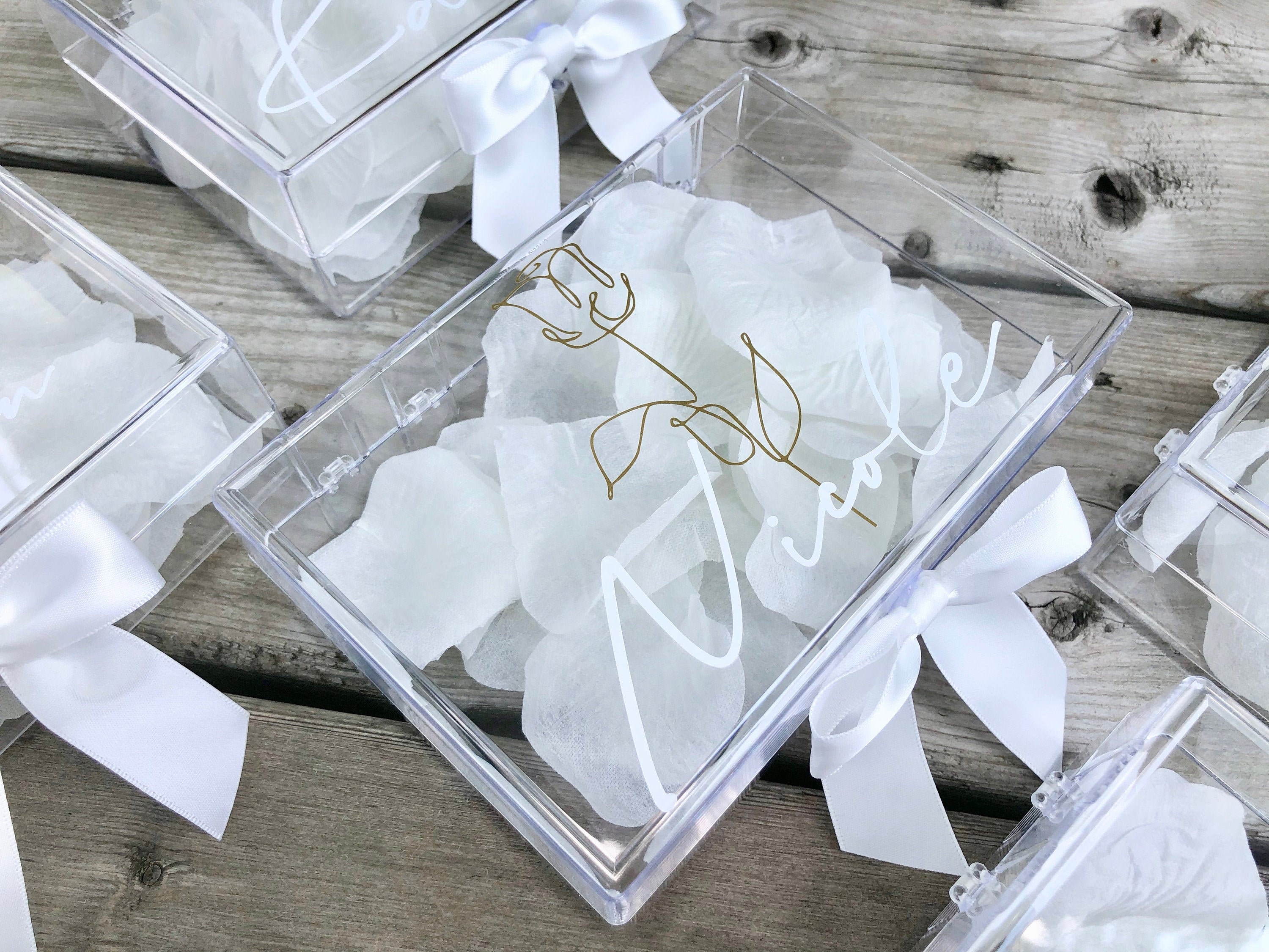 Bridesmaid Proposal Gift Boxes Clear Acrylic Elegant Etsy UK
