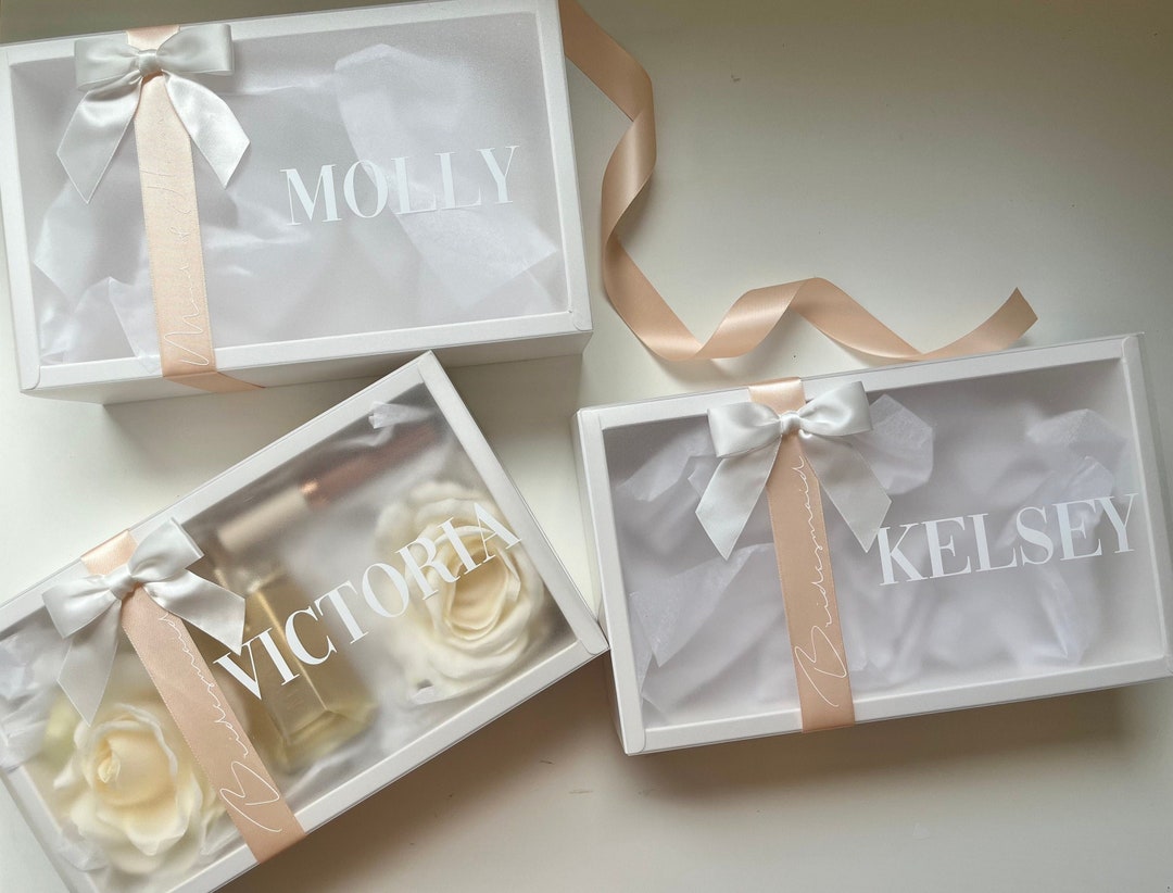 Personalized Empty Gift Boxes for Bridesmaid Proposal Custom Etsy