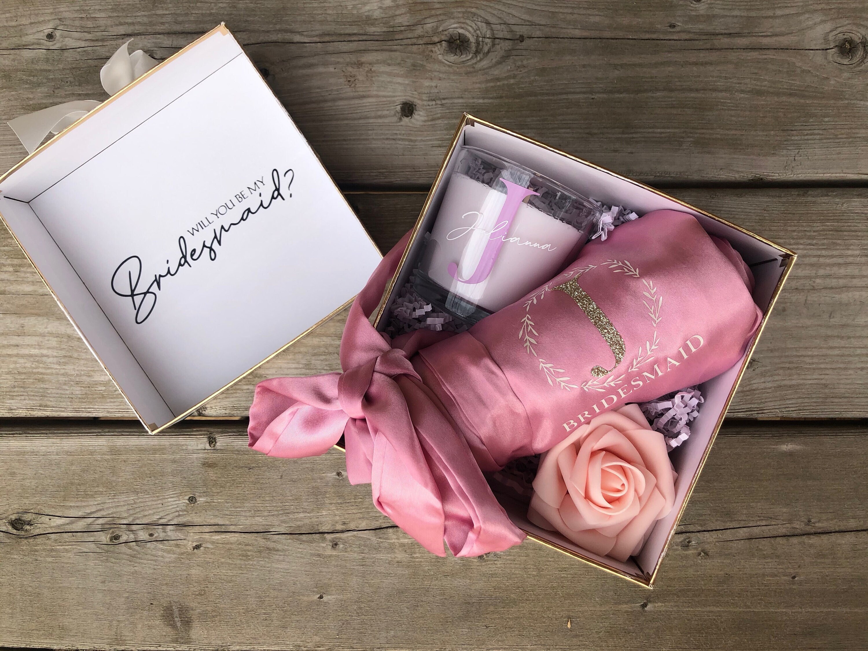 Bridesmaid Proposal Box Custom Gift Set for Asking Bridesmaid Etsy