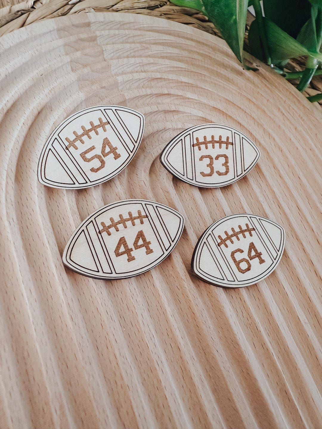 Football Pin Button: Sport Mom | Laser Engraved Wood - Etsy