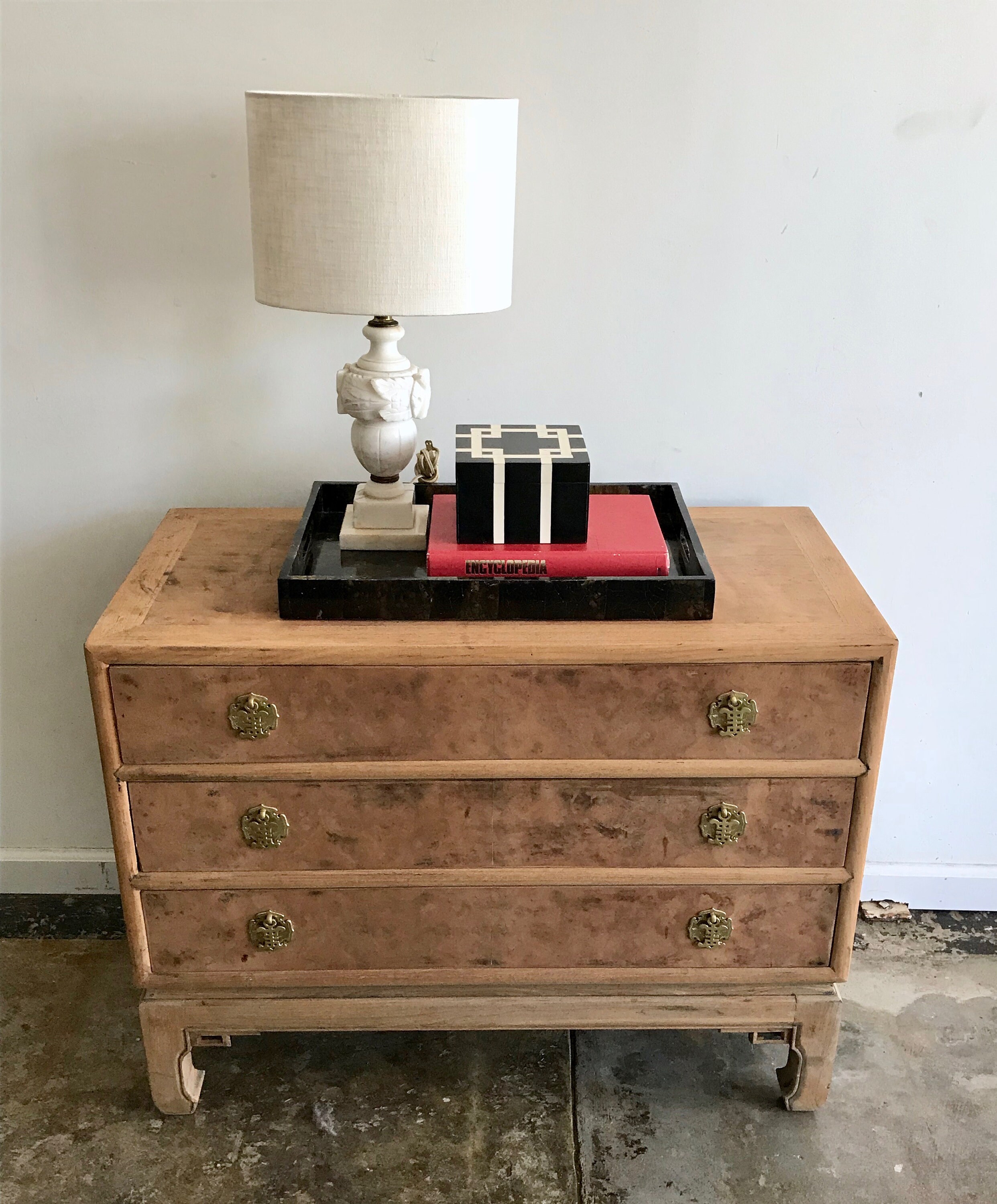 Vintage Asian Burl Wood Dresser Etsy