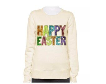 Happy Easter Sequin Patch Shirt