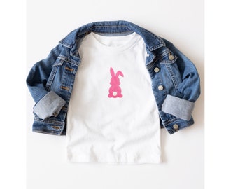 Pink Sequin Bunny Toddler Shirt