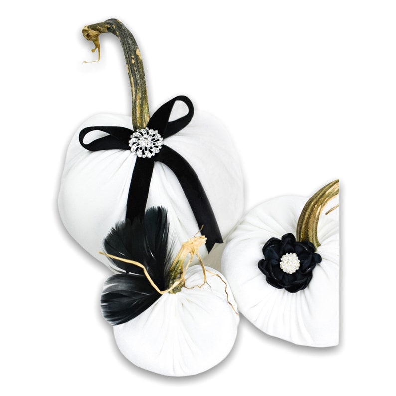 Pumpkin Ribbon Rhinestone Black Tie Trio,sold Individually - Etsy