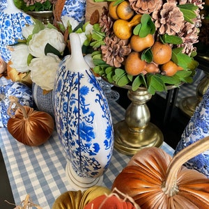 Blue and White Pumpkin - Etsy