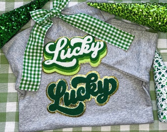 Lucky Patch Sweatshirt, 2 Styles Available,St.Patricks Day Shirt, St.Patricks Day, St.Patricks Day Sweatshirt