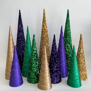 Mardi Gras Decor Mardi Gras Dekorationen Mardi Grad Tisch Dekor Bäume einzeln Verkauft