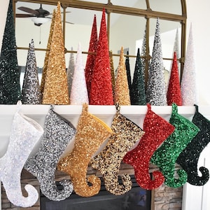 Velvet Sequin Christmas Stocking,Sold Individually