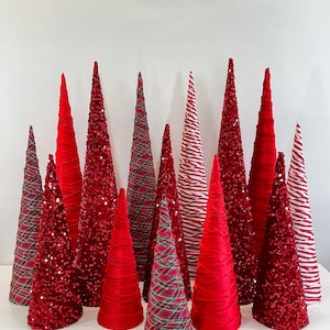 Christmas Decor Christmas Decorations Christmas Table Decor Christmas Trees Red Trees Sold Individually