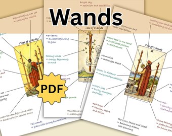 Tarot guidebook PDF, Wands, Quick Reference & Card Meanings, Minor arcana