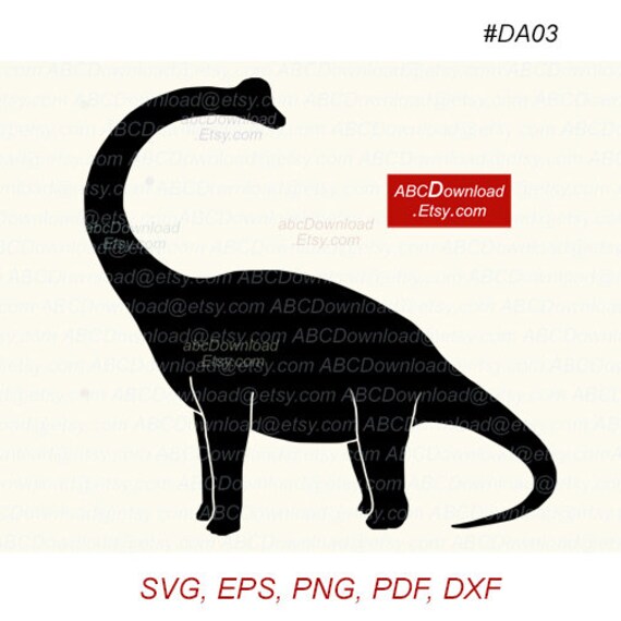 SVG PNG JPG Clipart Cut File Download for Cricut Silhouette Personal Use Only Brachiosaurus