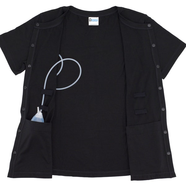 Mastectomy Recovery Hoodie With Drain Pockets – Soft Short Sleeve Top For Post-Surgery Comfort - View #10