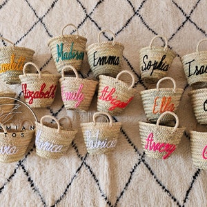 Mini Straw Bag With Customized Name