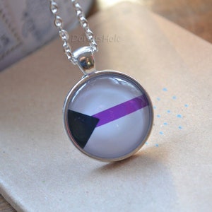 Demisexual Necklace,Demisexual Pride Necklace,Pride Necklace,LGBT Jewelry,Anniversary Gift, LGBTQ gift,Minimalism Jewelry,Unisex Gift