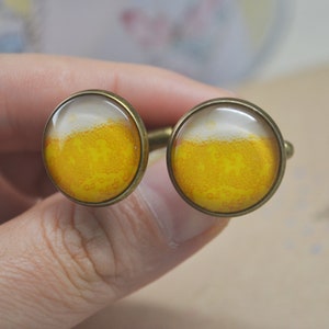 Beer Cuff links,Beer Cufflinks,Beer Jewelry,Men's Cufflinks,Anniversary Gift, Wedding Groom Groomsman Cuff Links,Gift for Father