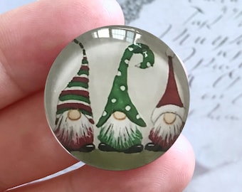 Christamas Gnome Cabochon,Christmas Drawf photo glass Cabochon, 10mm 12mm 14mm 16mm 18mm 20mm 25mm 30mm 35mm 40mm glass dome cameo-R190203