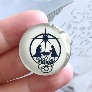 Jesus Cabochon,Christmas Believe photo glass Snap Button,10mm 12mm 14mm 16mm 18mm 20mm 25mm 30mm 35mm 40mm glass dome cameo-R10221