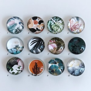 Cabochon fougères tropicales - Cabochon photo feuille de ginkgo Monstera eucalyptus, 10 mm 12 mm 14 mm 16 mm 18 mm 20 mm 25 mm 30 mm 35 mm Dôme en verre 40 mm-R867