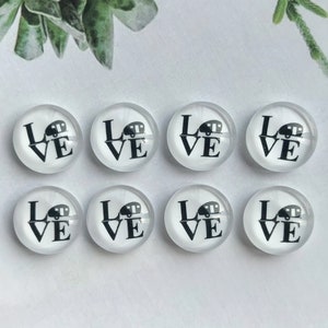 Love Caravan Bild Cabochon / Druckknopf, 10mm 12mm 14mm 16mm 18mm 20mm 25mm 30mm 35mm 40mm DIY Bild Glaskuppelmaterial -R122801