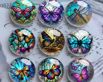 GALPADA 100 pezzi Cabochon Rotondi Vetro Trasparente GALPADA 100 pezzi Cabochon Rotondi Vetro Trasparente