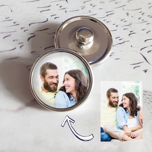 Custom Text / Photo Ginger Snap Button,12mm 18mm 20mm Personal Photo Glass Snap Button,Interchangeable Customize Picture Noosa Snap Charm