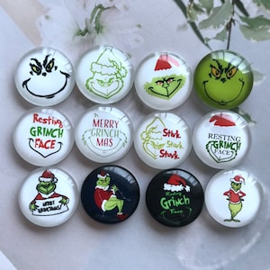Grüne Weihnachten Cabochon,Handgemachte Xmas Foto Glas Cabochon, 10mm 12mm 14mm 16mm 18mm 20mm 25mm 30mm 35mm 40mm Bild Glaskuppel Kamee-R0796