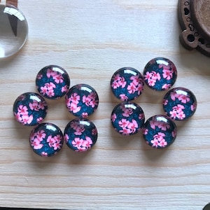 Fleur Cabochon Verre photo fait main Cabochons 10mm 12mm 14mm 16mm 18mm 20mm 25mm 30mm 35mm 40mm dôme de verre cameo cabochon -R894d7