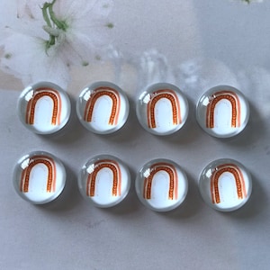 Earthly Tone Rainbow Cabochon,Rainbow photo glass Cabochon, 10mm 12mm 14mm 16mm 18mm 20mm 25mm 30mm 35mm 40mm image glass dome cameo-R868d10