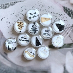 Cabochon di Natale, Cabochon di vetro dell'albero di Natale fatto a mano, 10mm 12mm 14mm 16mm 18mm 20mm 25mm 30mm 35mm 40mm cupola di vetro cammeo-R190210