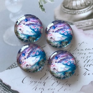 Aquarel Cabochon, Olieverf kunst foto glas Cabochons 10mm 12mm 14mm 16mm 18mm 20mm 25mm 30mm 35mm 40mm glazen koepel cameo-R890d10