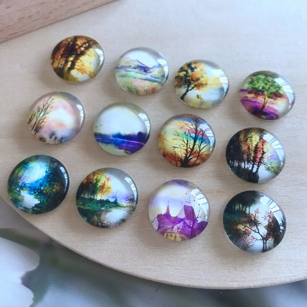 Forest Cabochon,Trees photo glass Cabochons 10mm 12mm 14mm 16mm 18mm 20mm 25mm 30mm 35mm 40mm image glass dome cameo-R090d