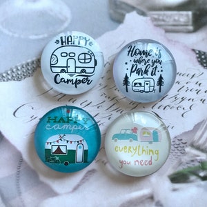 Camper Cabochon, Camp Life foto vidrio Cabochon, Caravana 10mm 12mm 14mm 16mm 18mm 20mm 25mm 30mm 35mm 40mm cúpula de vidrio cameo-R18179