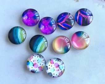 Watercolor Picture Cabochon,Photo Glass Cabochon, 10mm 12mm 14mm 16mm 18mm 20mm 25mm 30mm 35mm 40mm image  glass dome cameo cabs-DN3182