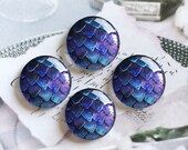 Blue Purple Dragon Scale Cabochon glass Snap Button,10mm 12mm 14mm 16mm 18mm 20mm 25mm 30mm 35mm 40mm Glass Dome Ginger Snap Button-R227242